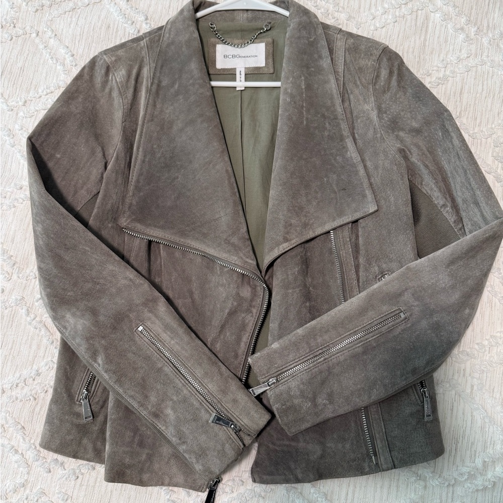 Bcbgeneration Gray Suede Jacket - image 1